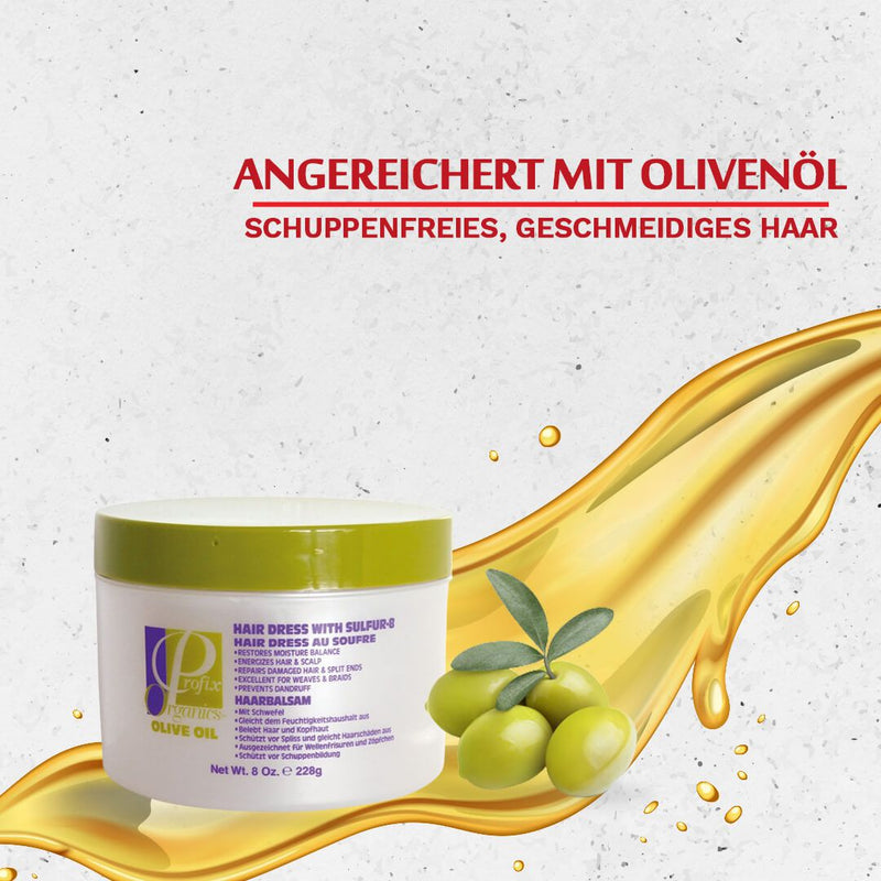 Profix Profix Organics Olive Oil Hair Dress with Sulfur-8 237ml