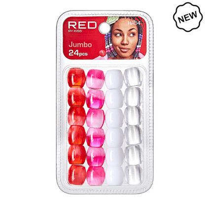 Red By Kiss Jumbo Hair Beads 24pcs | gtworld.be 