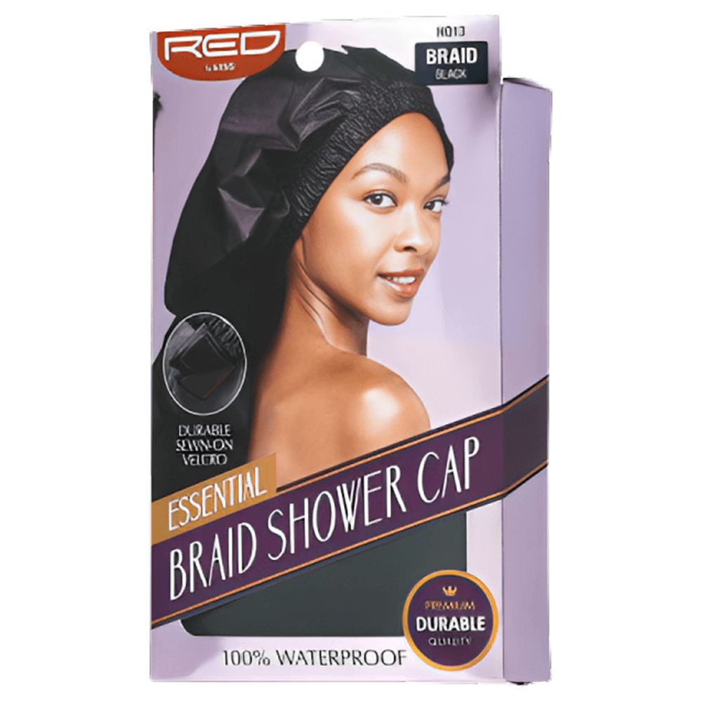 Red by Kiss Health & Beauty Essential Braid Shower Cap Black Red By Kiss Essential Shower Caps