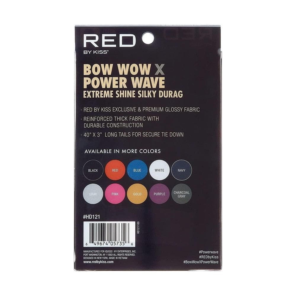 Red by Kiss Health & Beauty Red By Kiss Bow Wow X Power Wave Extreme Shine Silky Durag - Black