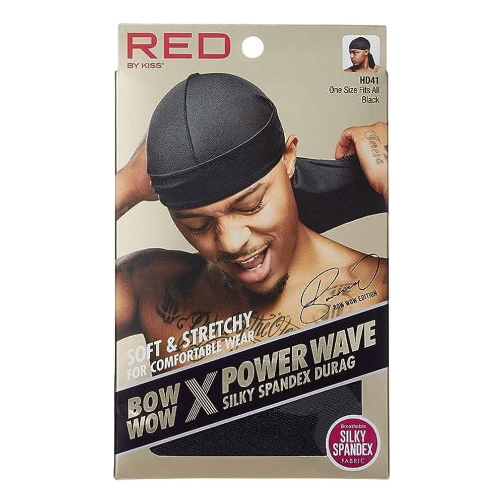 Red by Kiss Health & Beauty Red By Kiss Bow Wow X Power Wave Silky Spandex Durag - Black