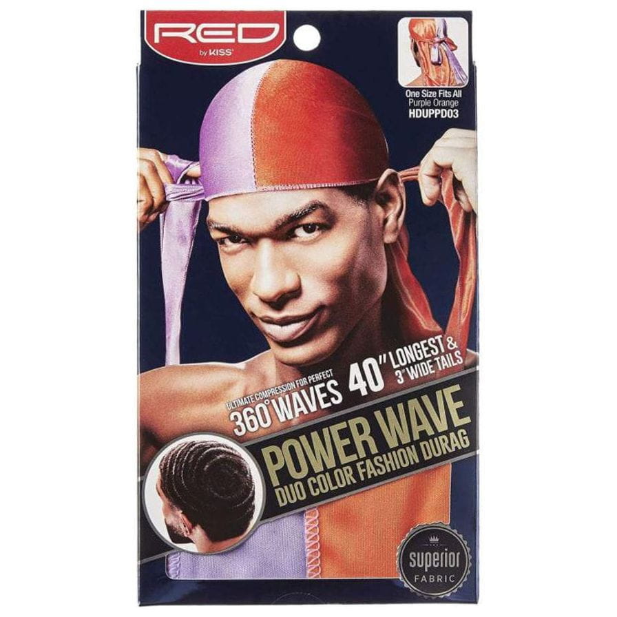 Red by Kiss Health & Beauty RED By Kiss: Power Wave DUO Durag - Purple/ Orange