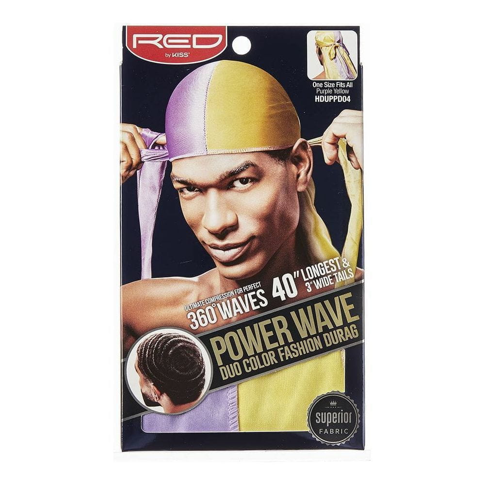 Red by Kiss Health & Beauty RED By Kiss: Power Wave DUO Durag - Purple/ Yellow