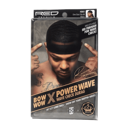 Red by Kiss Health & Beauty Red By Kiss Premium Bow Wow X Power Wave Check Durag Black