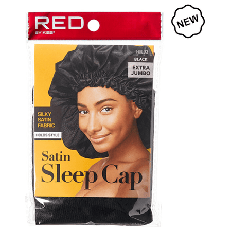 Red by Kiss Health & Beauty Red By Kiss Satin Sleep Cap Black Extra Jumbo