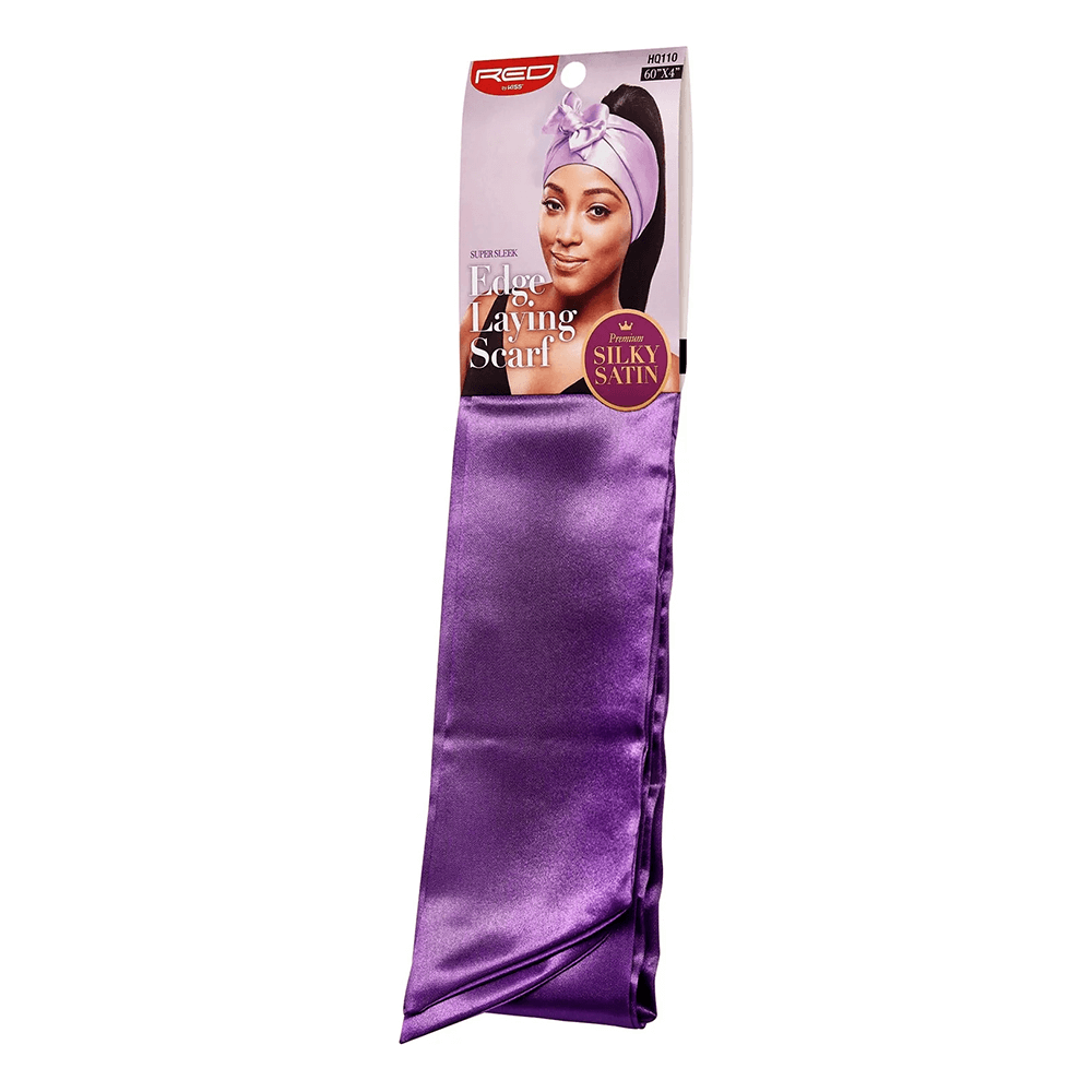 Red by Kiss Health & Beauty Silky Satin Edge Scarf Purple Red By Kiss Premium Satin Scarfs