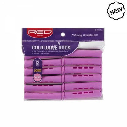 Red By kiss Cold Wave Rods  Long 1/4" 12pc  | gtworld.be 