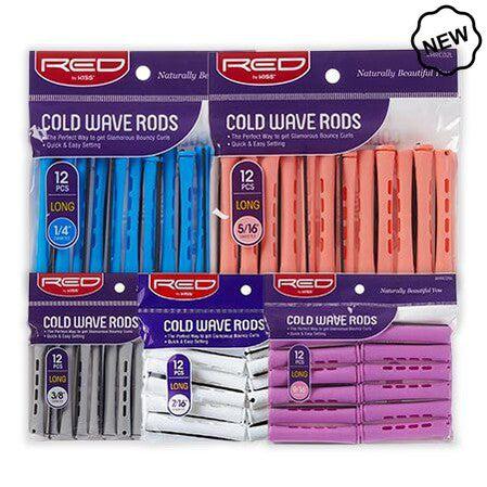 Red By kiss Cold Wave Rods  Long 1/4" 12pc  | gtworld.be 