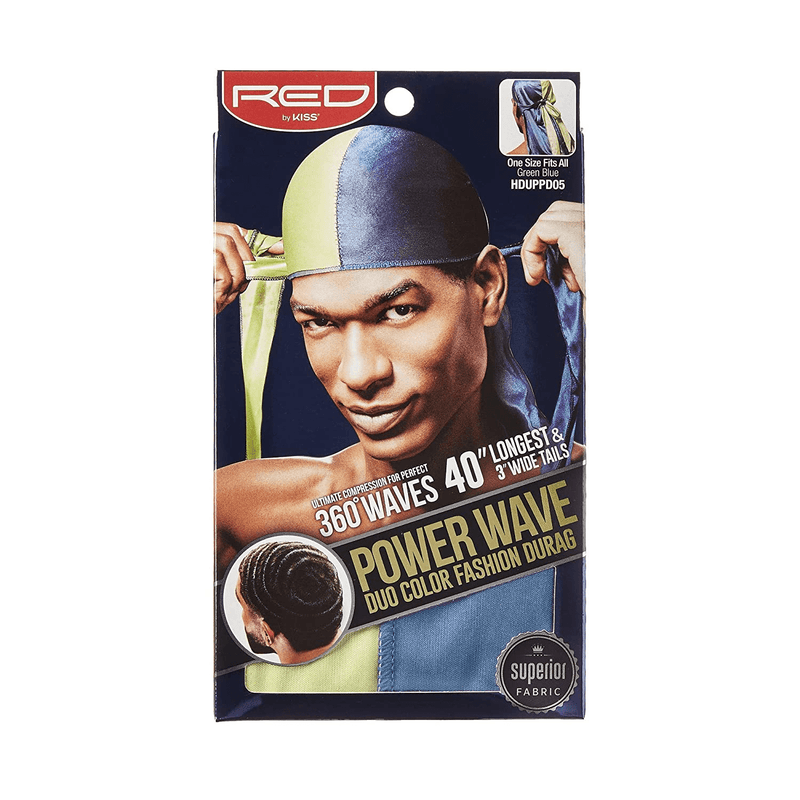 Red by Kiss RED By Kiss: Power Wave DUO Durag - Green/ Navy