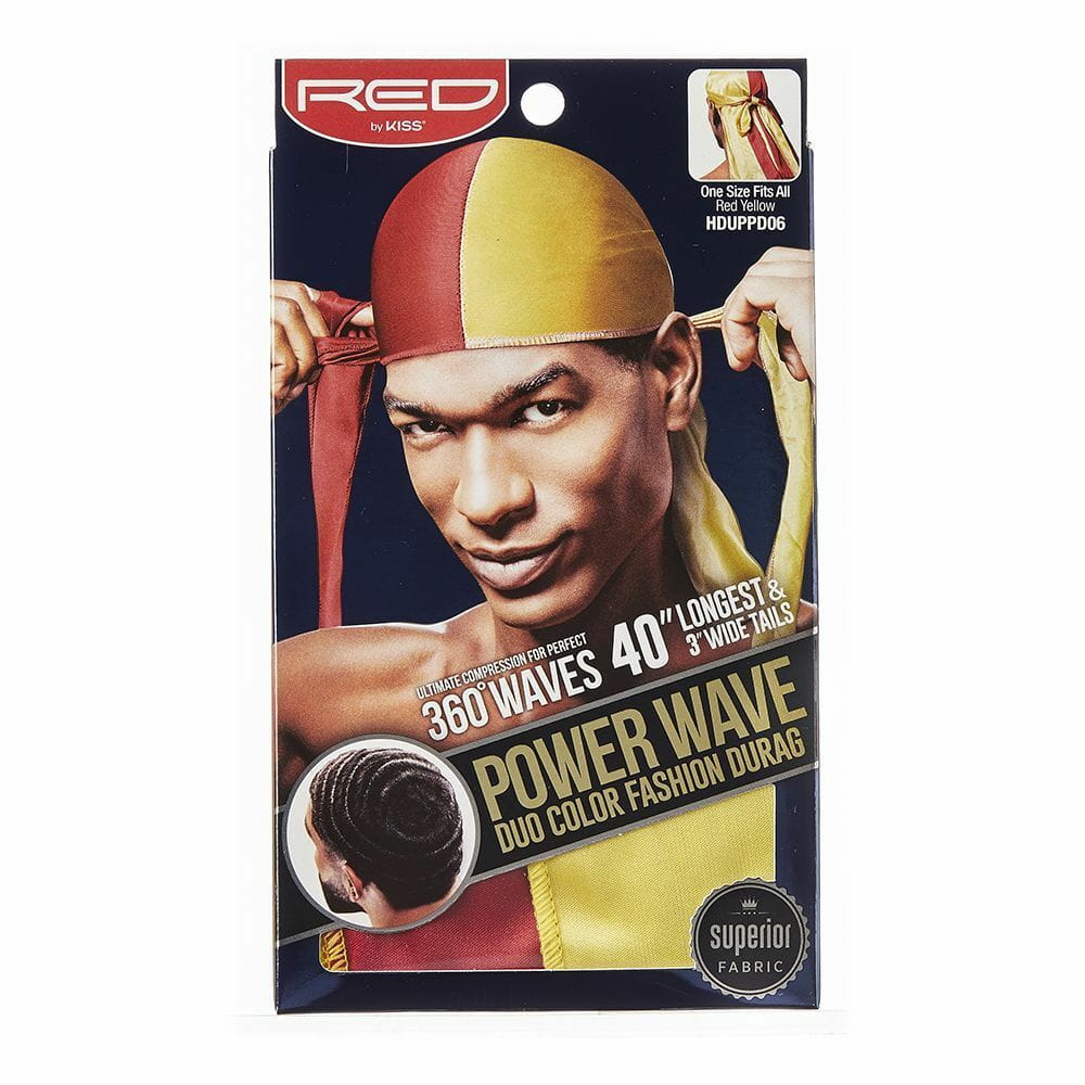 Red by Kiss RED By Kiss: Power Wave DUO Durag - Red/ Yellow