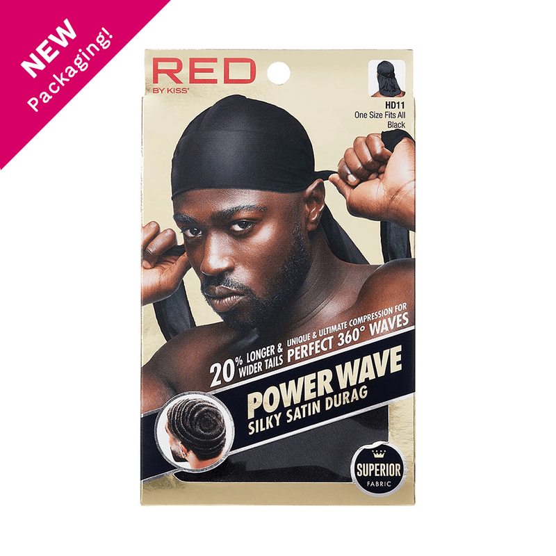 Red by Kiss Red By Kiss Power Wave Silky Satin Durag - Black Red By Kiss Power Wave Silky Satin Durag _ Superior Fabric