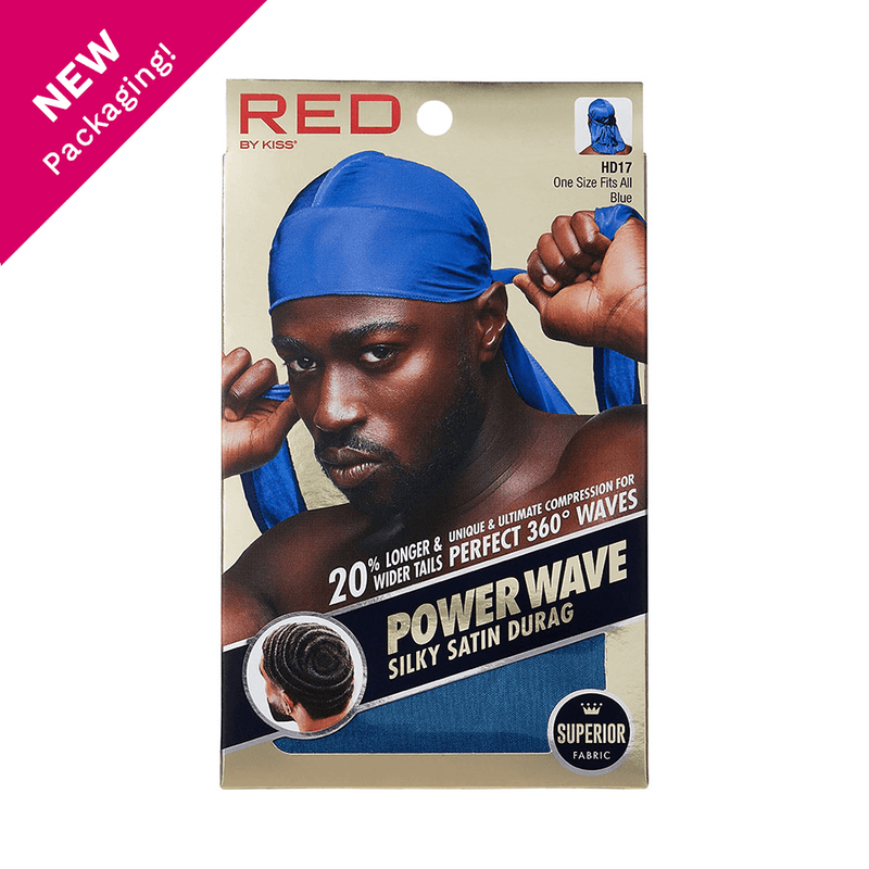 Red by Kiss Red By Kiss Power Wave Silky Satin Durag - Blue Red By Kiss Power Wave Silky Satin Durag _ Superior Fabric