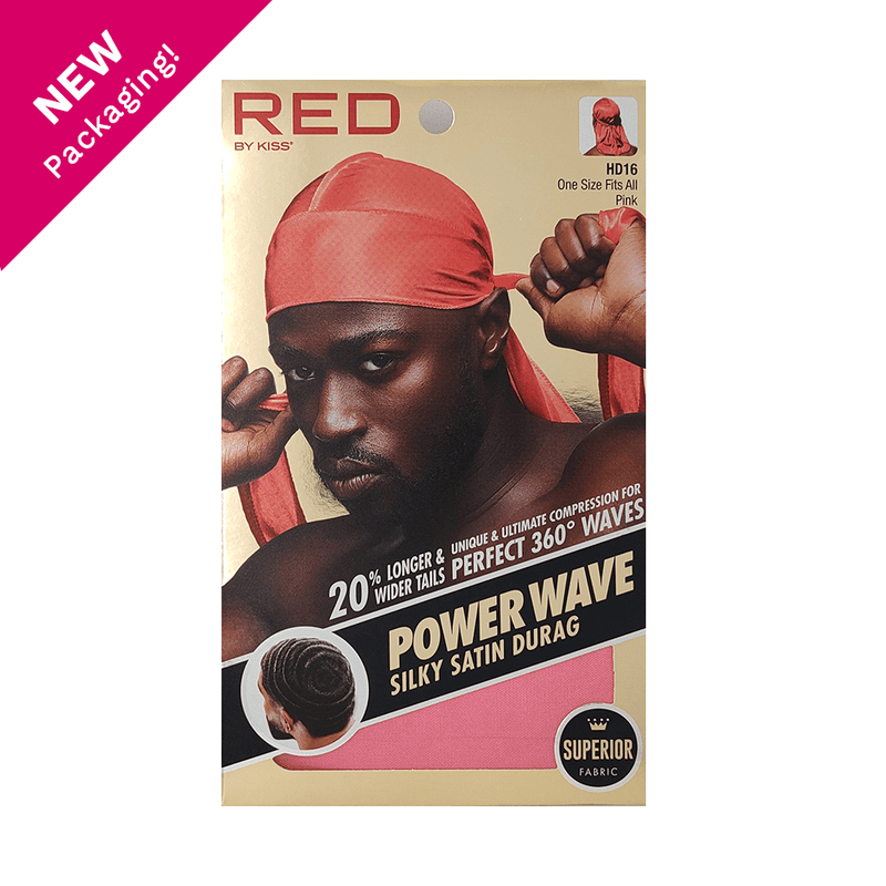Red by Kiss Red By Kiss Power Wave Silky Satin Durag - Pink Red By Kiss Power Wave Silky Satin Durag _ Superior Fabric