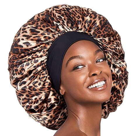 Red by Kiss Red By Kiss Reversible Hair Cap Silky Satin Wide Edge Super Jumbo Leopard