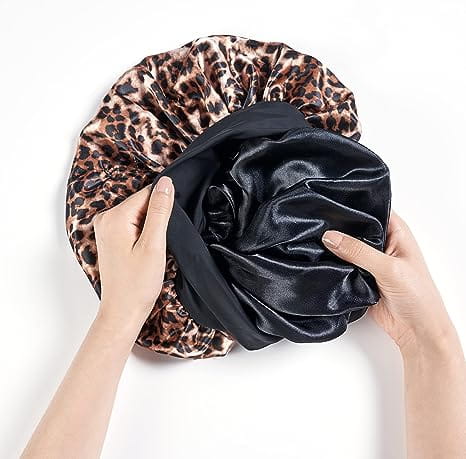 Red by Kiss Red By Kiss Reversible Hair Cap Silky Satin Wide Edge Super Jumbo Leopard