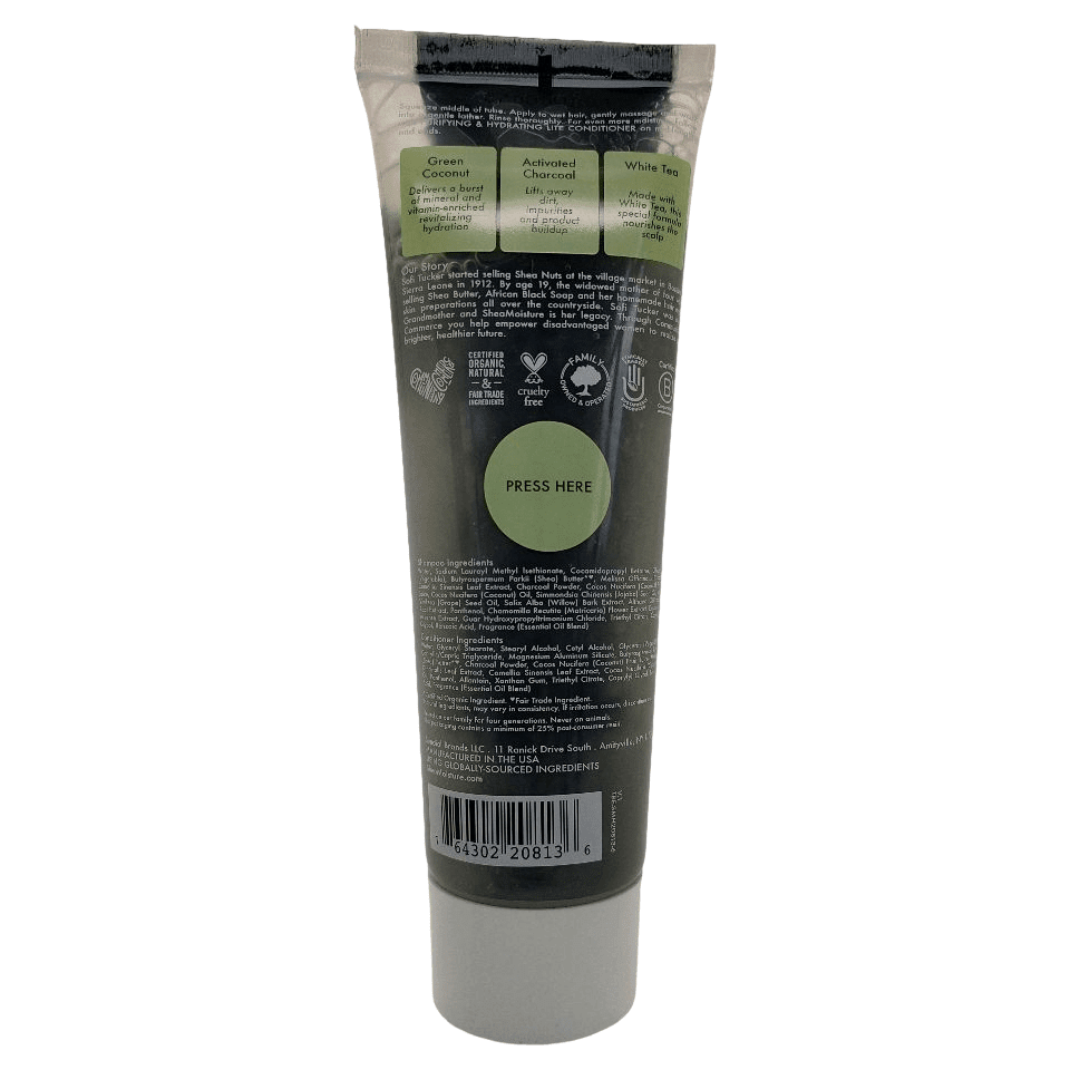 Shea Moisture Health & Beauty Shea Moisture Green Coconut Charcoal Purifying Duo Moisture Cleanser 9 Oz