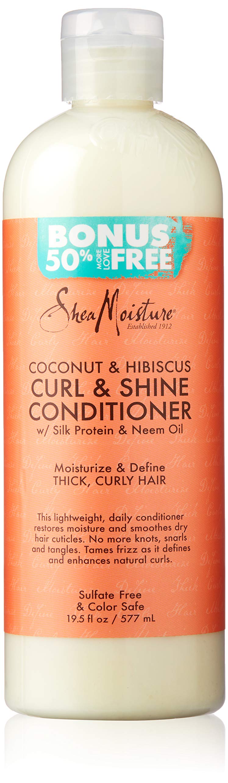 Shea Moisture Shea Moisture Coconut & Hibiscus Curl & Shine Conditioner [Bonus 50% Free] 19.5 oz
