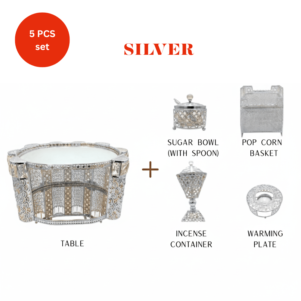 Shewhat Health & Beauty Shewhat 5pcs Rekebot Set Oval 1 (Gold & Silver)