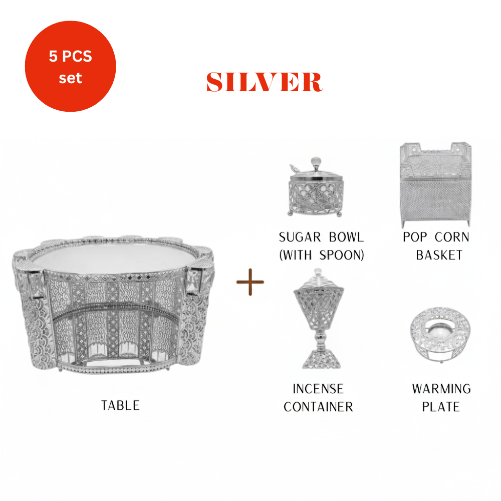 Shewhat Health & Beauty Shewhat 5pcs Rekebot Set Oval 1 (Gold & Silver)