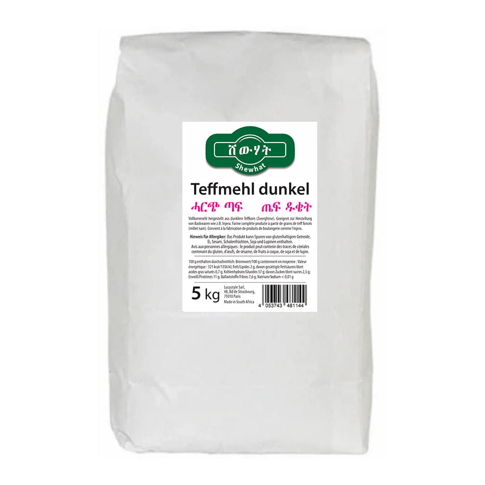 Shewhat Health & Beauty Shewhat Food Dark Teffmehl ET 5KG