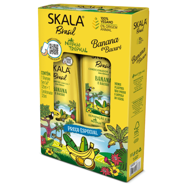 Skala Health & Beauty Skala Brasil Kit Banana E Bacuri Shampoo + Conditioner 650ml