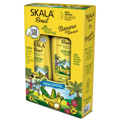 Skala Brasil Kit Banana E Bacuri Shampoo + Conditioner 650ml | gtworld.be 