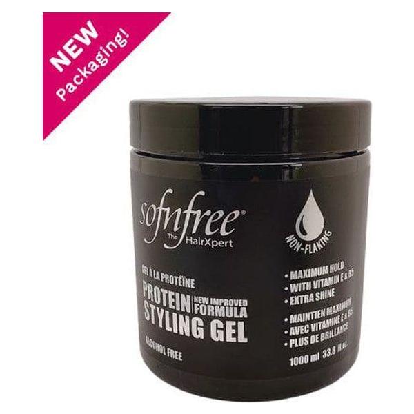 sofn'free Health & Beauty Sofn'free Non-Flaking Protein Styling Gel Black 946ml