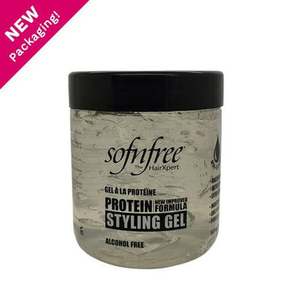 Sofn'free Non-Flaking Protein Styling Gel Clear 473ml | gtworld.be 