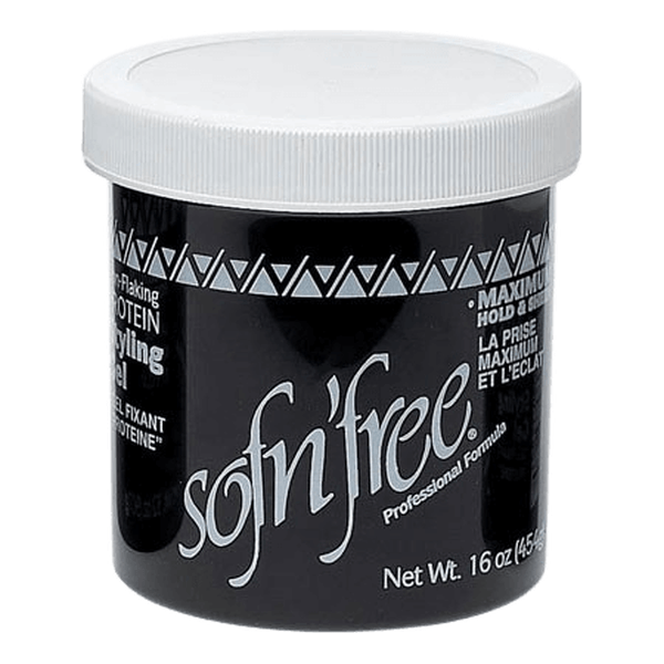 Sofn'free Non Flaking Protein Styling Gel Black (6/16/32) oz