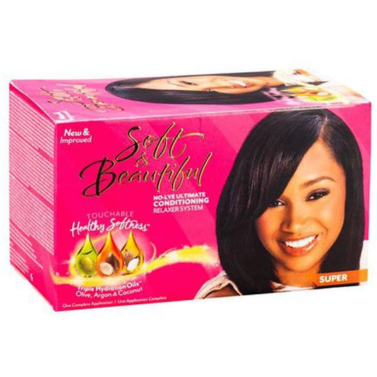 Soft & Beautiful Health & Beauty Soft and Beautiful No Lye Ultimate Conditioner Relaxer System Super