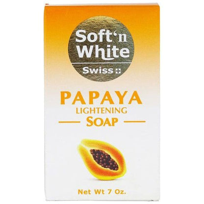 Soft'n White Health & Beauty Swiss Soft n White Papaya Lightening Soap 200g