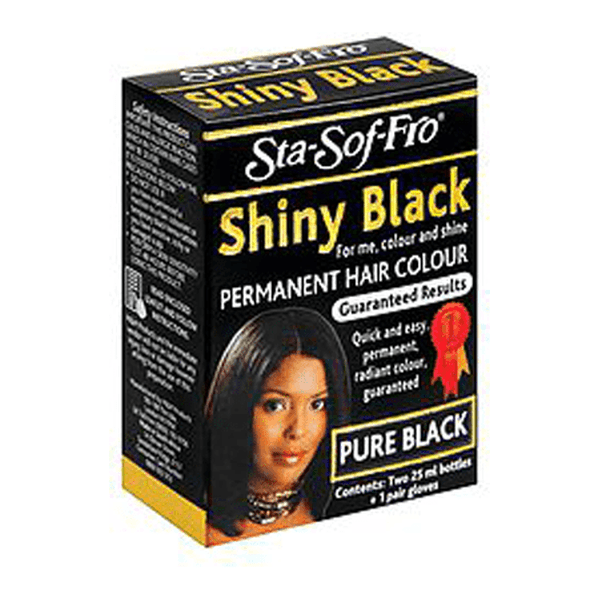 Sta-Sof-Fro Health & Beauty Sta-Sof-Fro Shiny Black Permanent Hair Color Pure Black 50ml