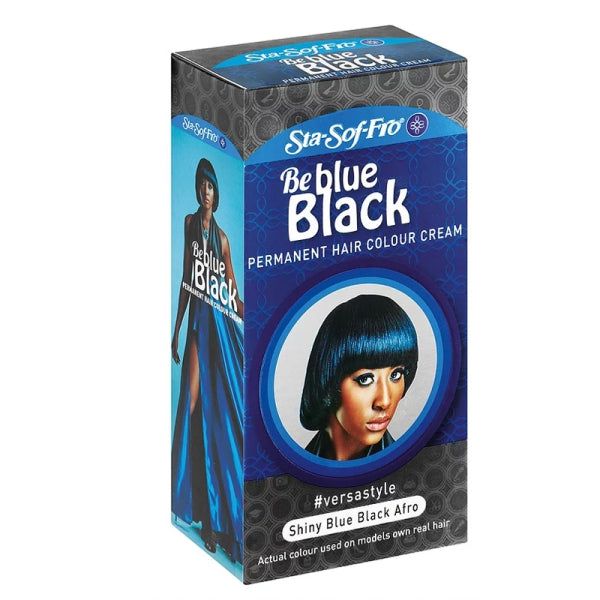 Sta-Sof-Fro Sta-Sof-Fro Hair Color Permanent Blue Black 100ml Sta-Sof-Fro Permanent Hair Colour Cream 100ml