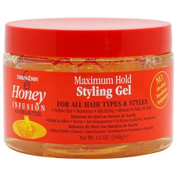 StrongEnds Health & Beauty StrongEnds Honey Infusion with Shea Butter Maximum Hold Styling Gel 340g