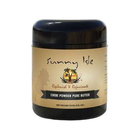 Sunny Isle Health & Beauty 4oz Sunny Isle - Beurre pur d'huile de ricin noire jamaïcaine avec poudre de chebe 2oz/4oz