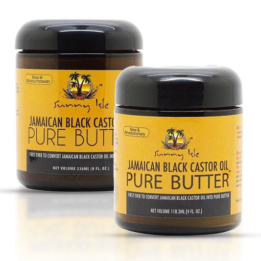 Sunny Isle Health & Beauty Sunny Isle - Huile de ricin noire jamaïcaine, beurre pur (2oz/4oz/8oz)
