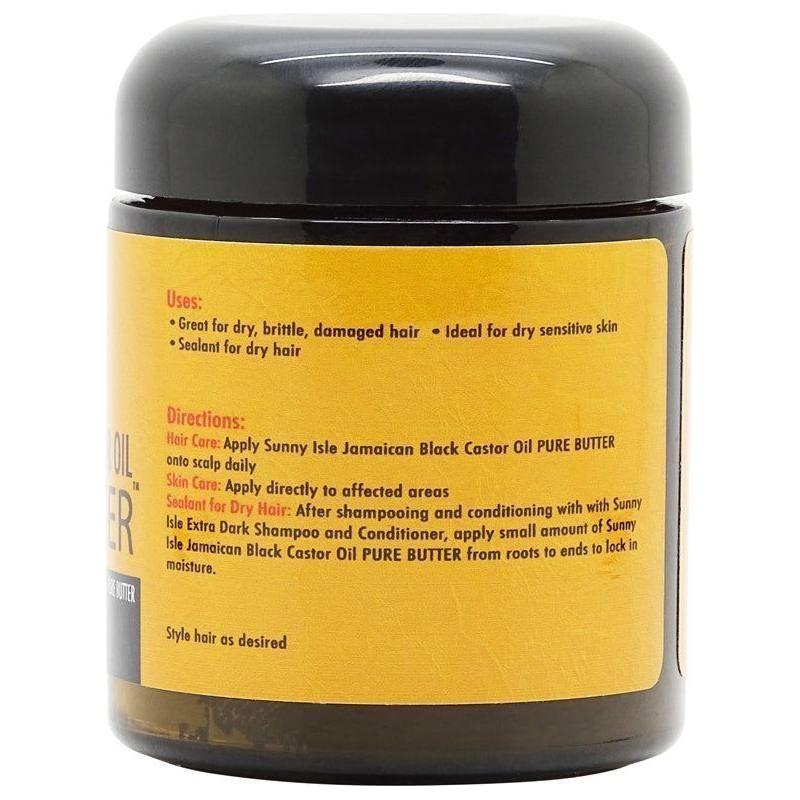 Sunny Isle Health & Beauty Sunny Isle - Huile de ricin noire jamaïcaine, beurre pur (2oz/4oz/8oz)