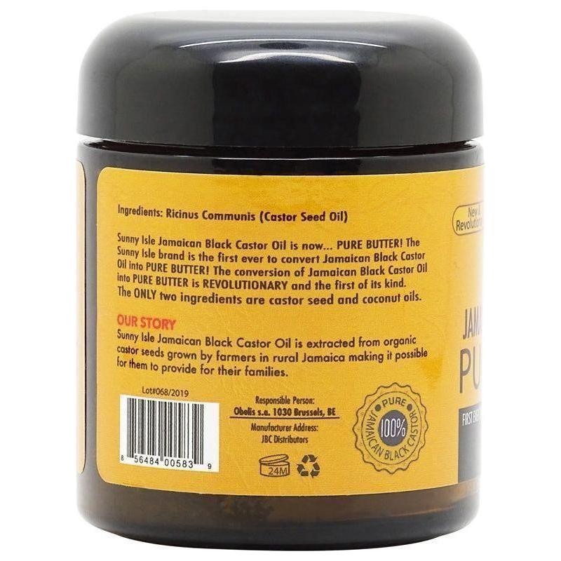 Sunny Isle Health & Beauty Sunny Isle - Huile de ricin noire jamaïcaine, beurre pur (2oz/4oz/8oz)