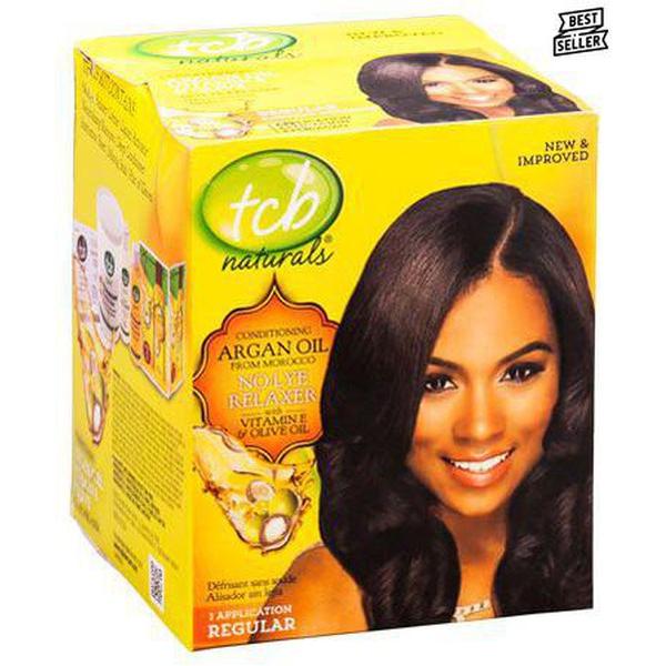 tcb Health & Beauty TCB Naturals Argan Oil from Morocco No Lye Relaxer Kit, Regular