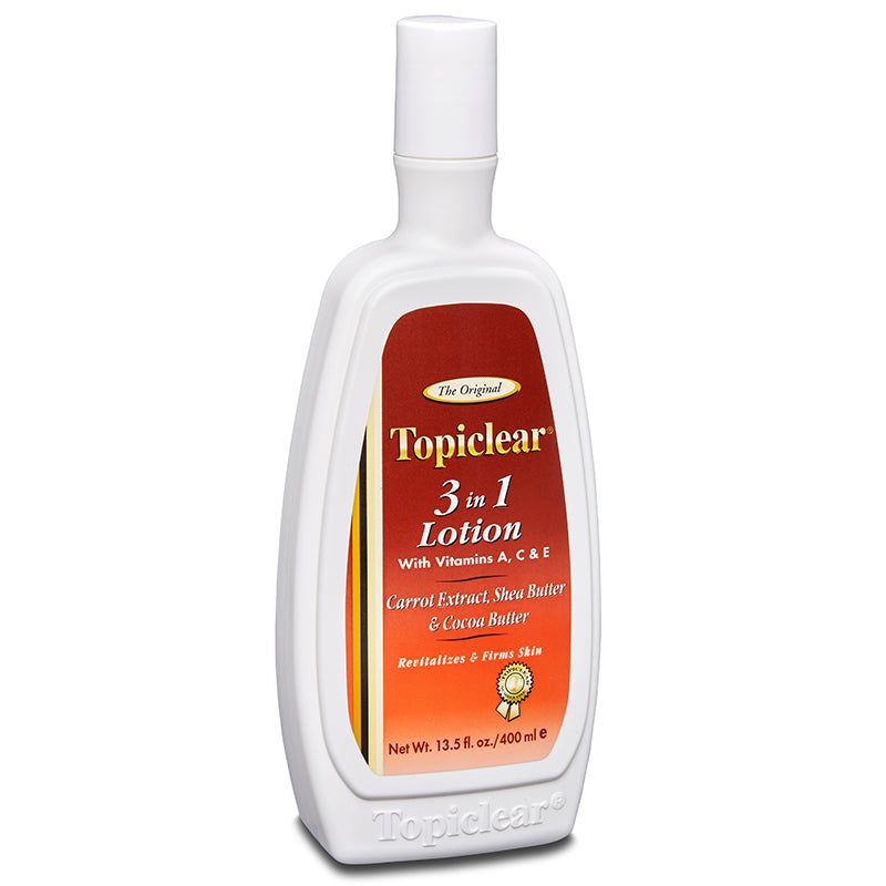 Topiclear Topiclear 3 in 1 Lotion Carrot Extract, Shea Butter & Cocoa Butter 400ml