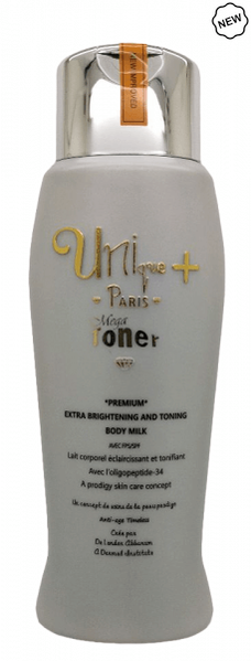 Unique+ Megatoner Brightening Body Milk 500ml | gtworld.be 