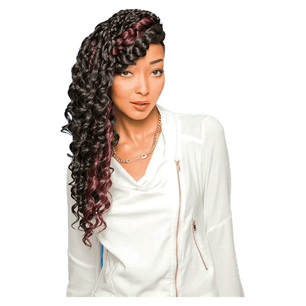 Urban Health & Beauty Mittelbraun-Hellbraun Mix #4/27STK Urban Hi-Roller Crochet Braid Bulk Synthetic Hair 14'' #4/27STK