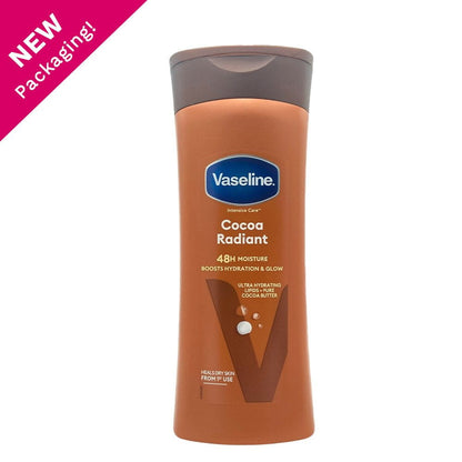 Vaseline Health & Beauty 400ml Vaseline – Lotion corporelle éclatante au cacao intensif au beurre de cacao pur