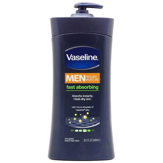 Vaseline Men Healing Moisture Fast Absorbing  Heals Dry Skin 600ml | gtworld.be 