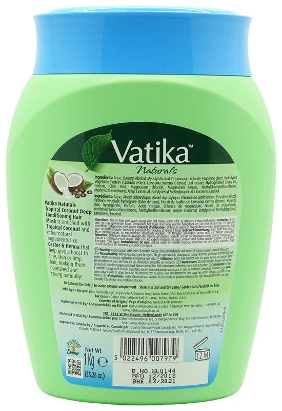 Vatika Vatika Naturals Tropical Coconut Deep Conditioning Hair Mask 1kg