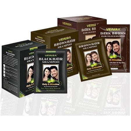 Veinira Health & Beauty Veinira Hair Color Shampoo 10 Packs of 25ml