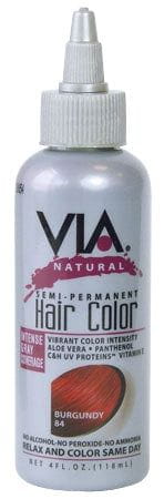 Via Natural Via Hair Color Burgundy 84 118ml Via Natural Semi-Permanent Hair Color 118ml