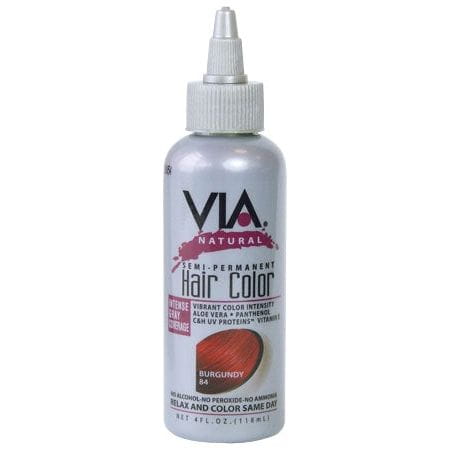 Via Natural Via Hair Color Burgundy 84 118ml Via Natural Semi-Permanent Hair Color 118ml