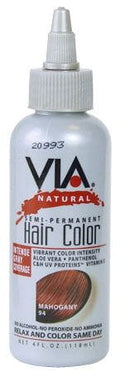 Via Natural Via Hair Color Mahogany 94 118ml Via Natural Semi-Permanent Hair Color 118ml