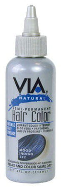 Via Natural Via Hair Color Mood Indigo 122 118ml Via Natural Semi-Permanent Hair Color 118ml